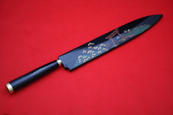 Takeshi Saji Knife VG10 Yanagiba 270mm with Makie Art - Torii - Seisuke Knife