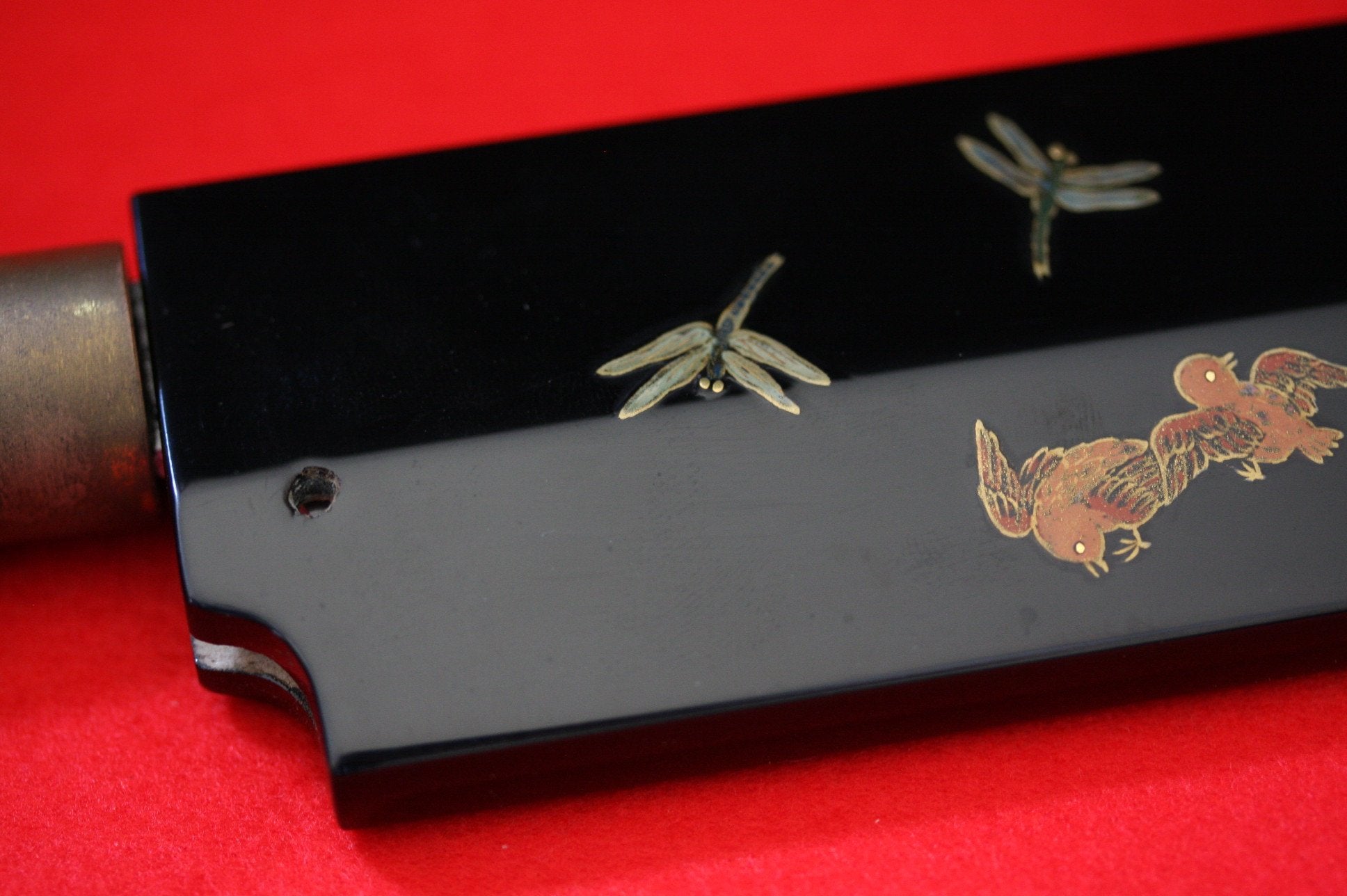 Takeshi Saji VG10 Japanese Yanagiba Chef Knife with Maki-e Art Rooster 270mm - Seisuke Knife