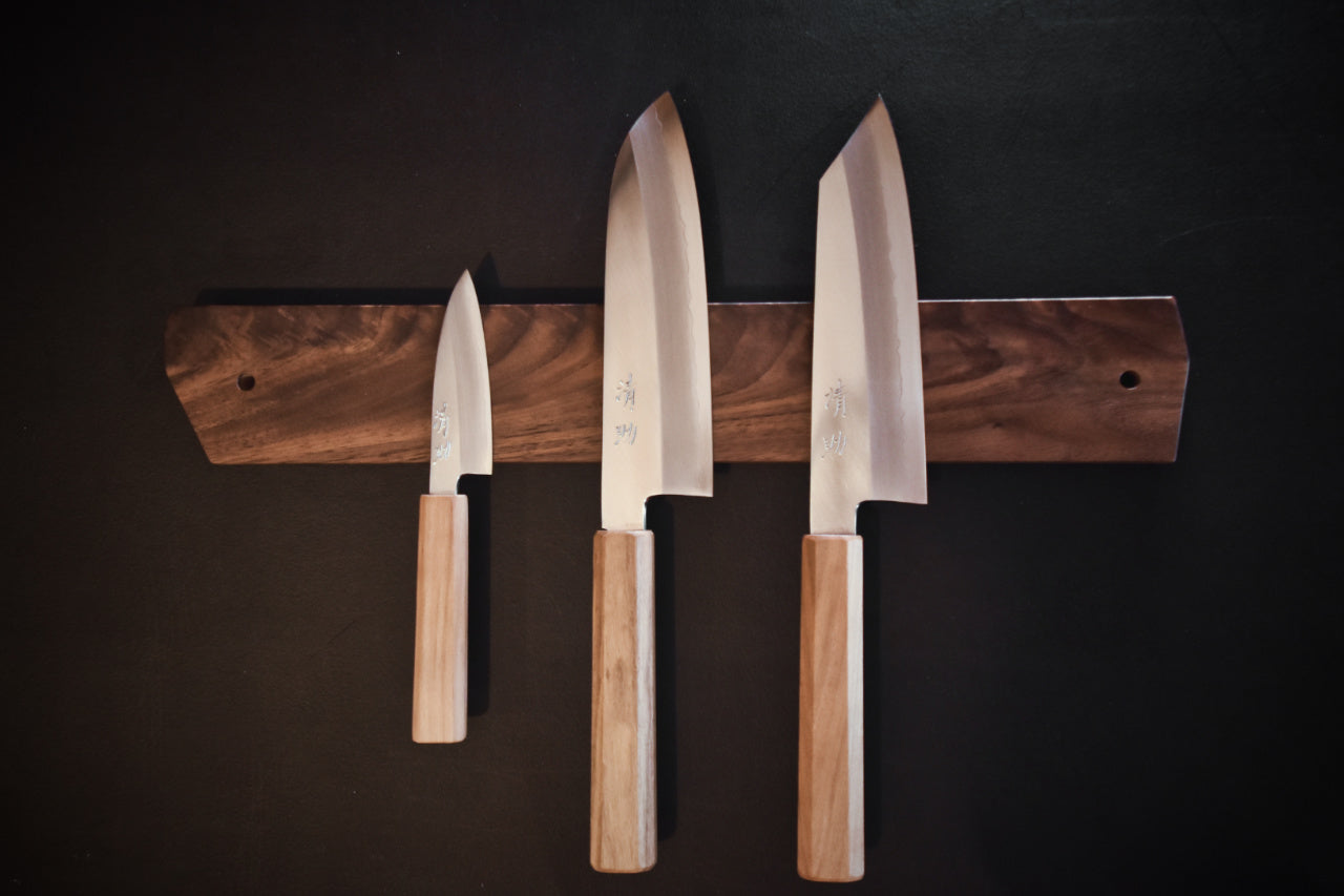 Wooden Magnet Wall Mounted Display Rack - Seisuke Knife