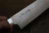 Takeshi Saji Maki-e Art Blue Steel No.2 Colored Damascus Gyuto 210mm Lacquered Handle - Seisuke Knife - Slide 8